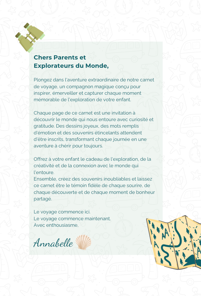 Carnet de Voyage - 30 jours