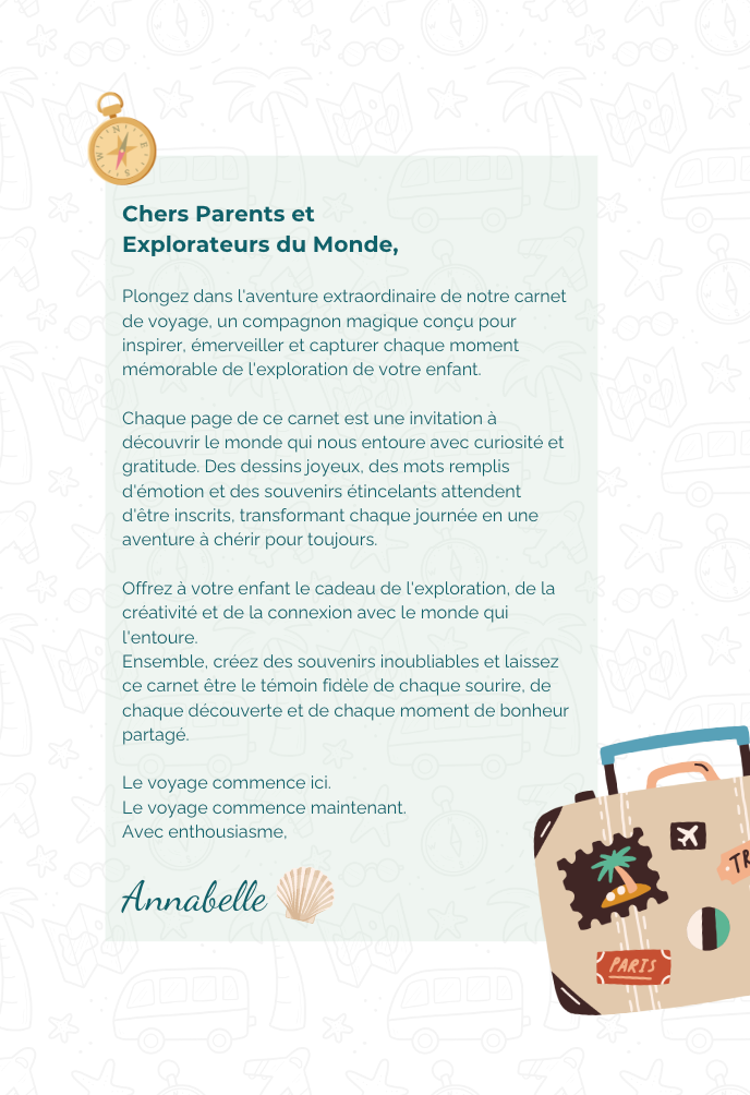 Carnet de Voyage - 15 jours