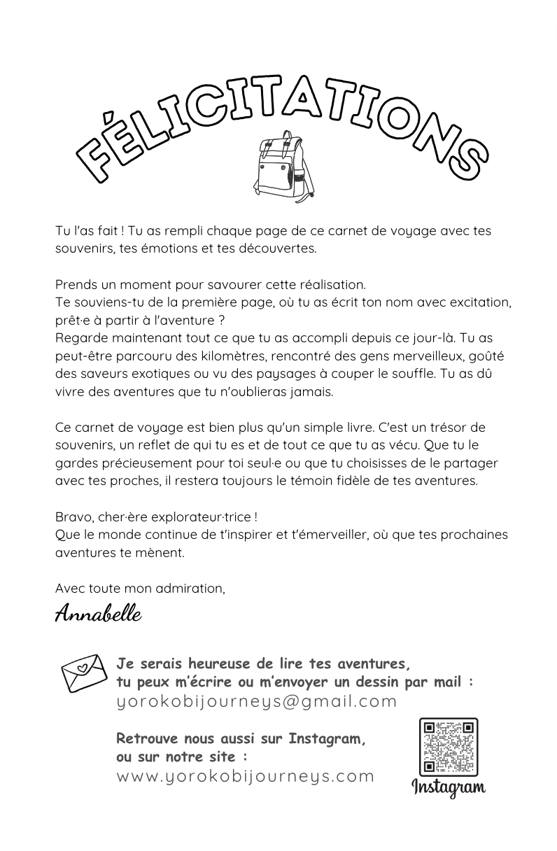 Carnet de Voyage - 30 jours