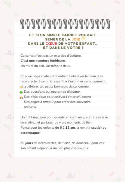 Mon Carnet de Joies – 60 jours pour cultiver la gratitude en famille