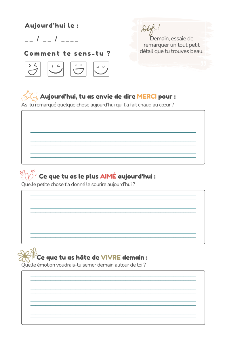 Mon Carnet de Joies – 60 jours pour cultiver la gratitude en famille